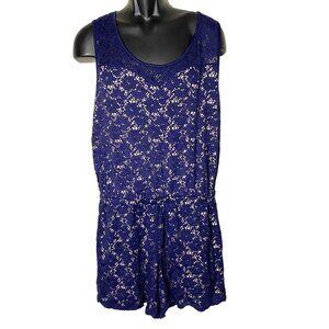 Ladies Mercer & Blush Blue Romper Shorts Size XL